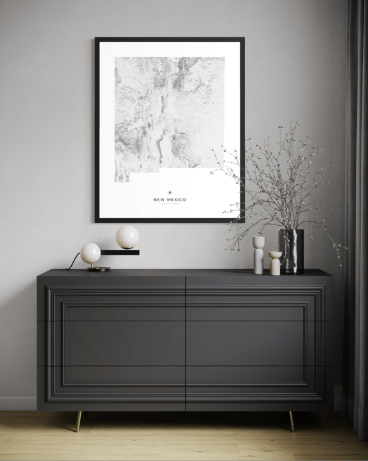 New Mexico - Fine Art Topographical Map Print