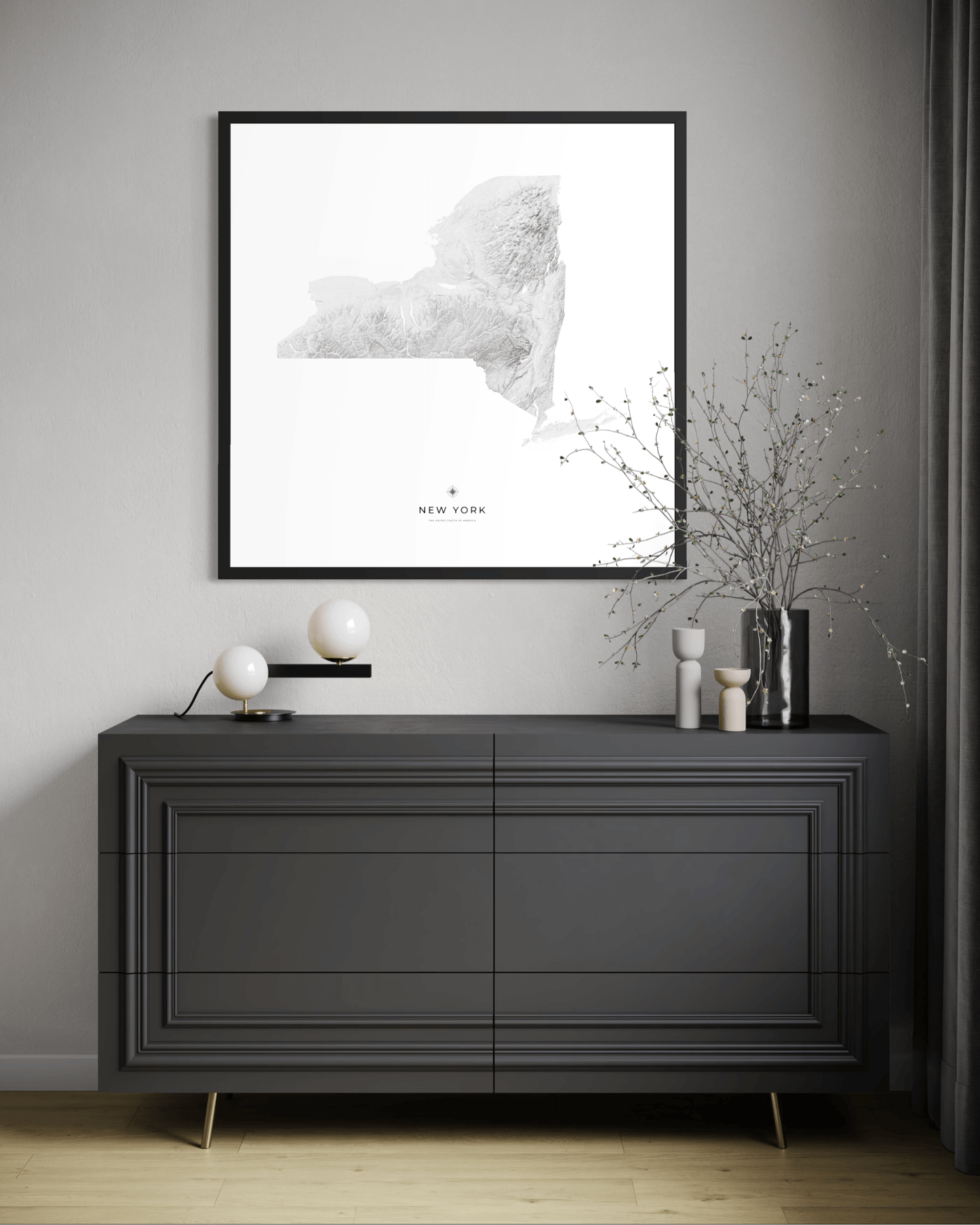 New York - Fine Art Topographical Map Print