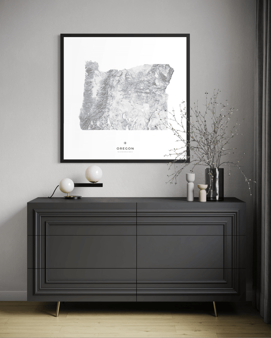 Oregon - Fine Art Topographical Map Print