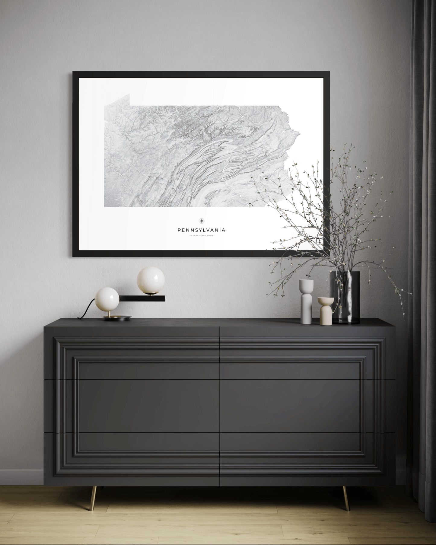 Pennsylvania - Fine Art Topographical Map Print