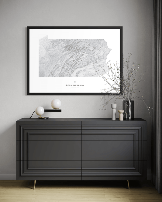Pennsylvania - Fine Art Topographical Map Print