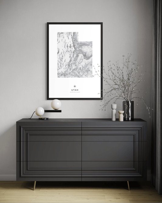 Utah - Fine Art Topographical Map Print