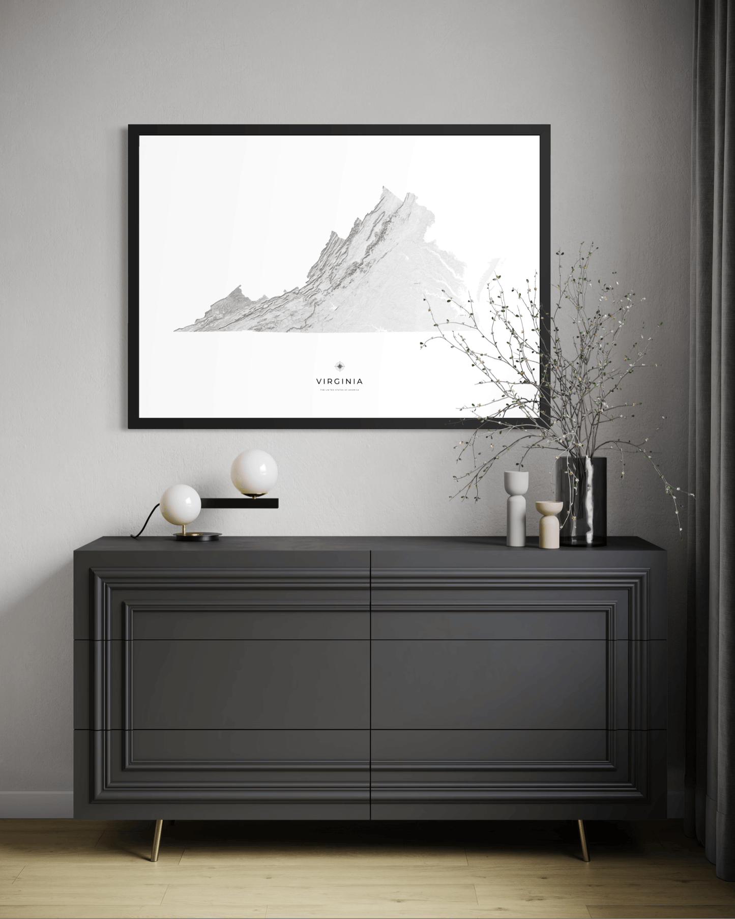 Virginia - Fine Art Topographical Map Print