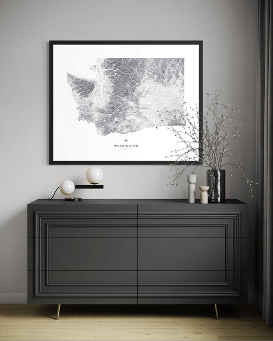 Washington - Fine Art Topographical Map Print