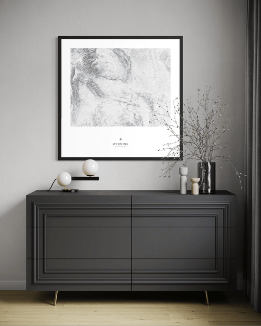 Wyoming - Fine Art Topographical Map Print