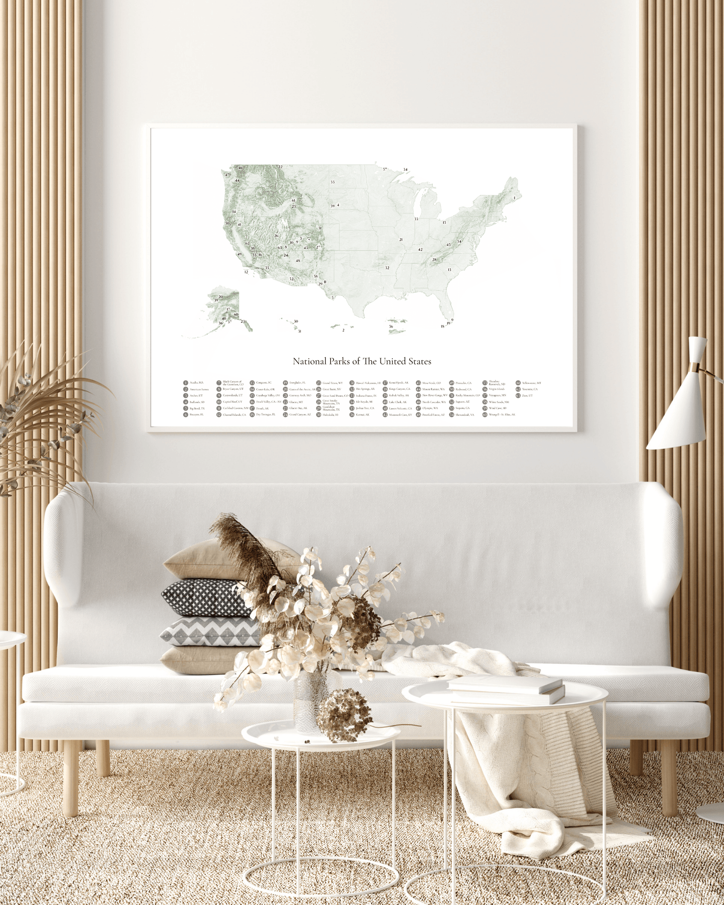 US National Parks Map - Fine Art Topographical Print