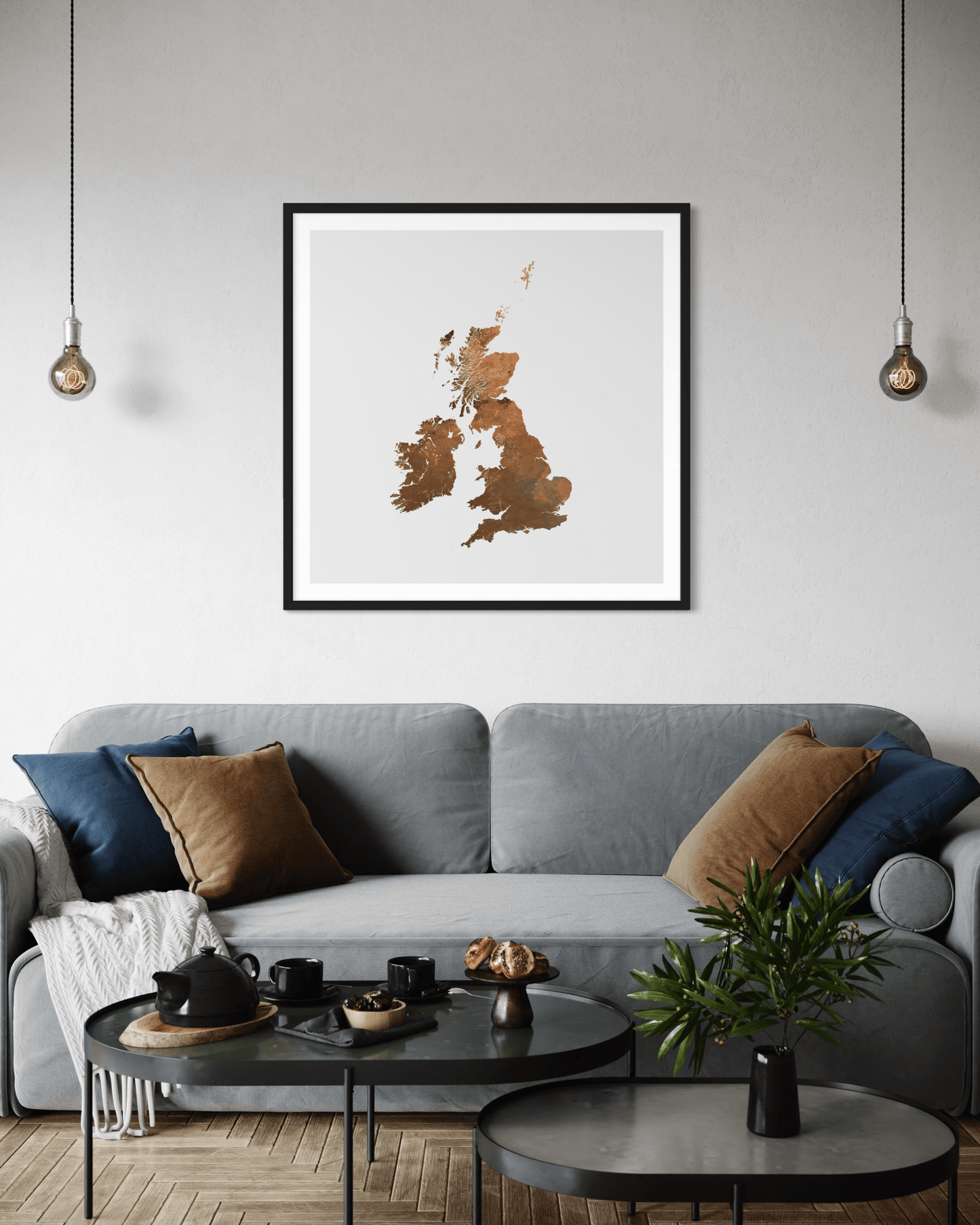 The British Isles - Fine Art Topographical Map
