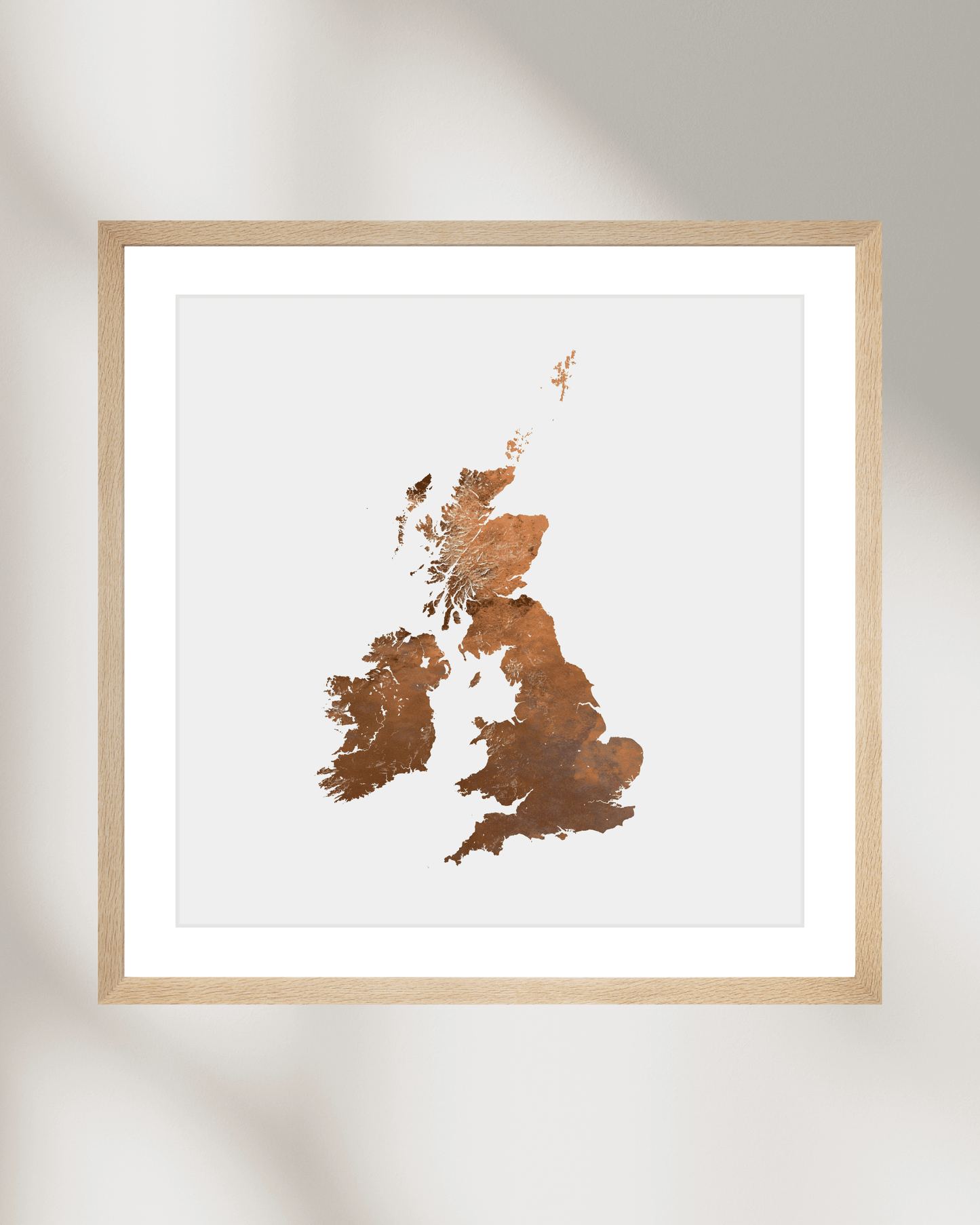 The British Isles - Fine Art Topographical Map