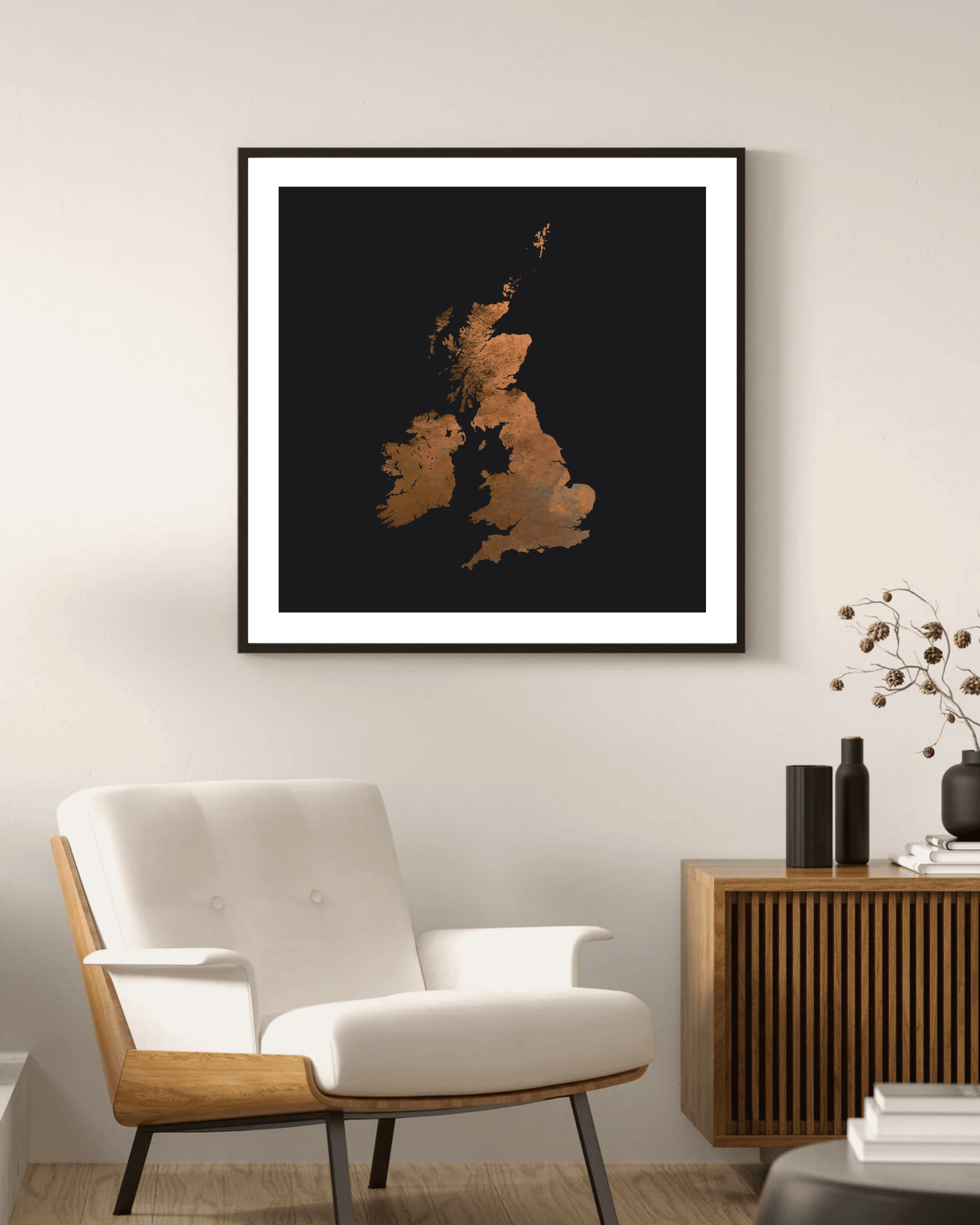 The British Isles - Fine Art Topographical Map