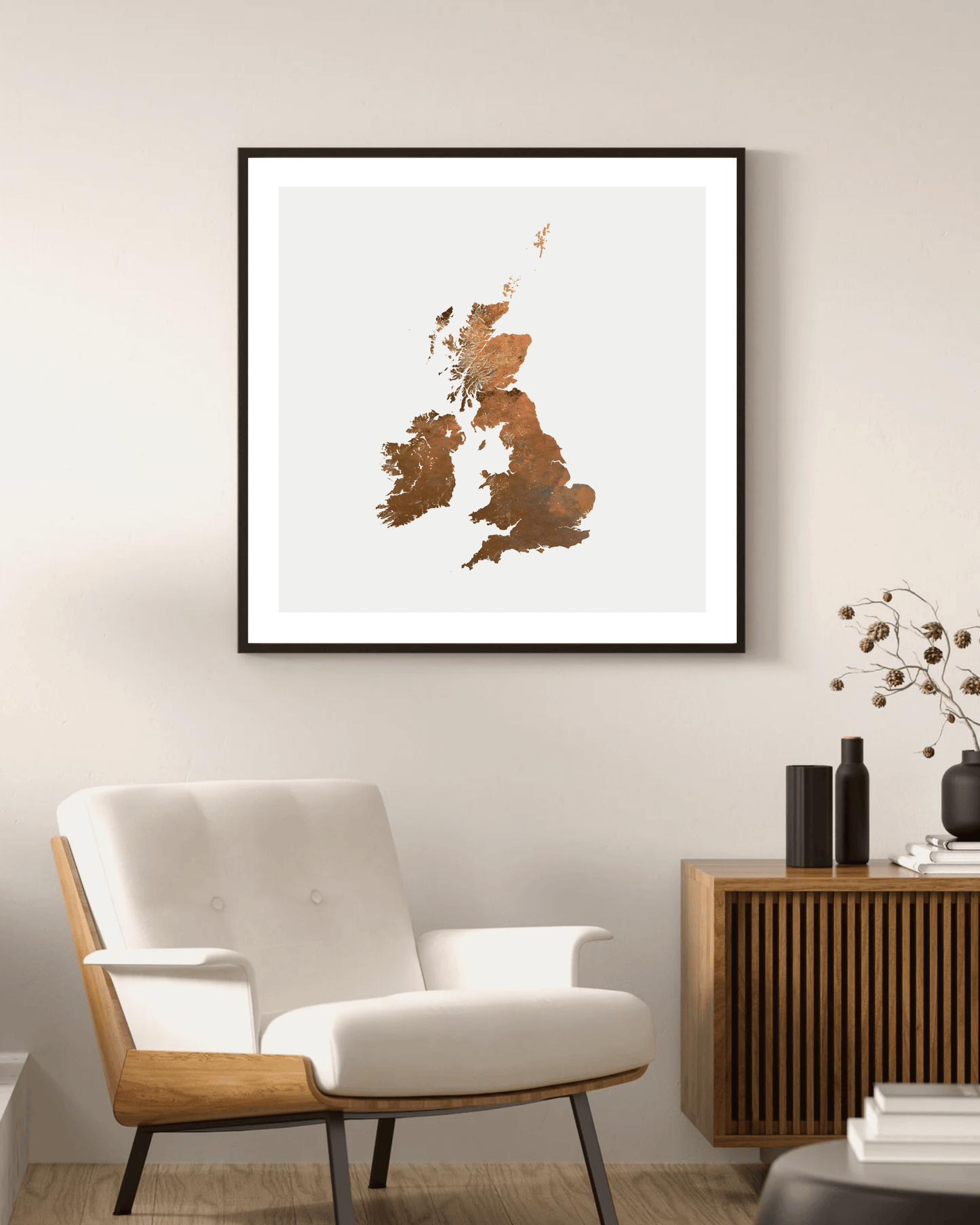 The British Isles - Fine Art Topographical Map