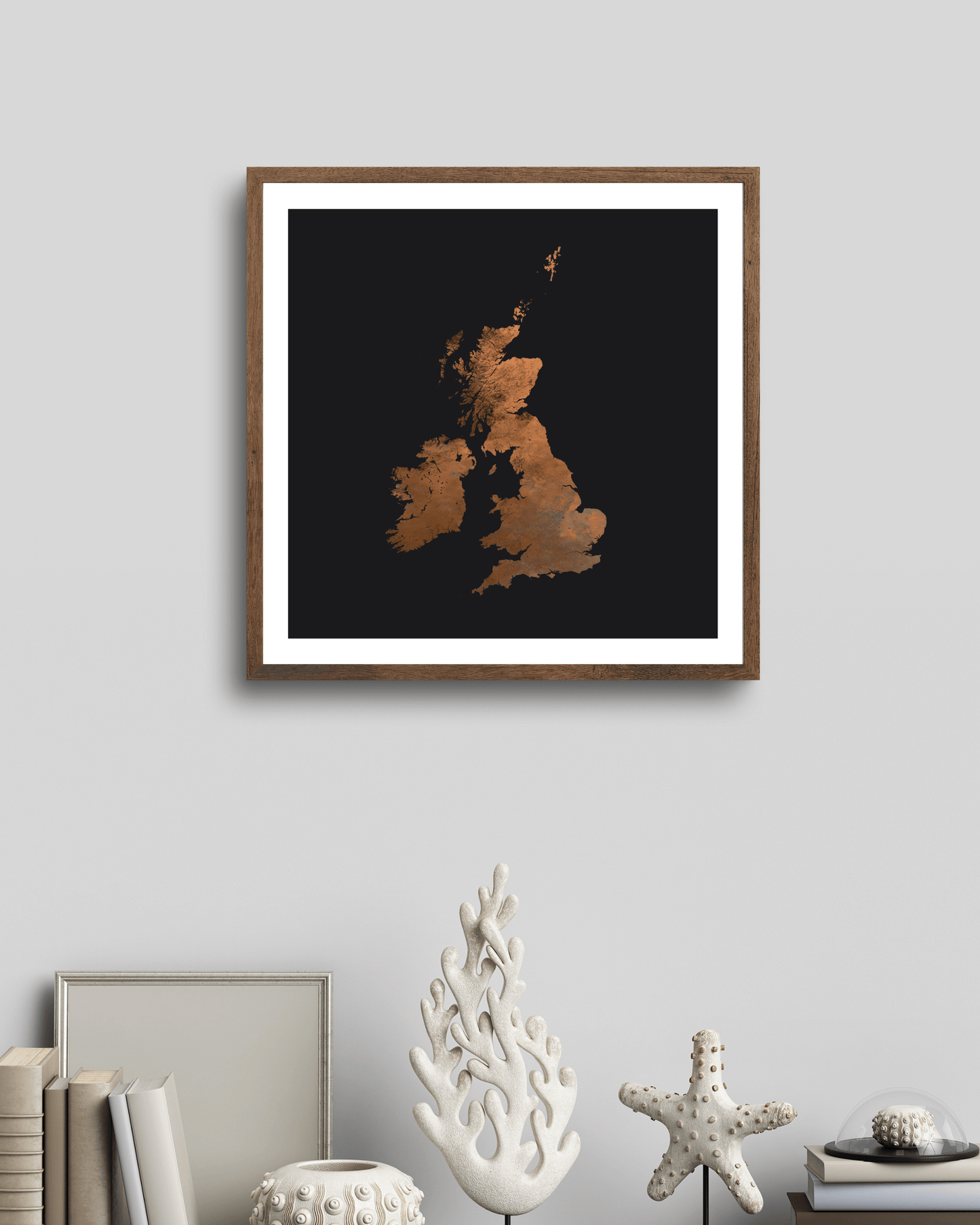 The British Isles - Fine Art Topographical Map
