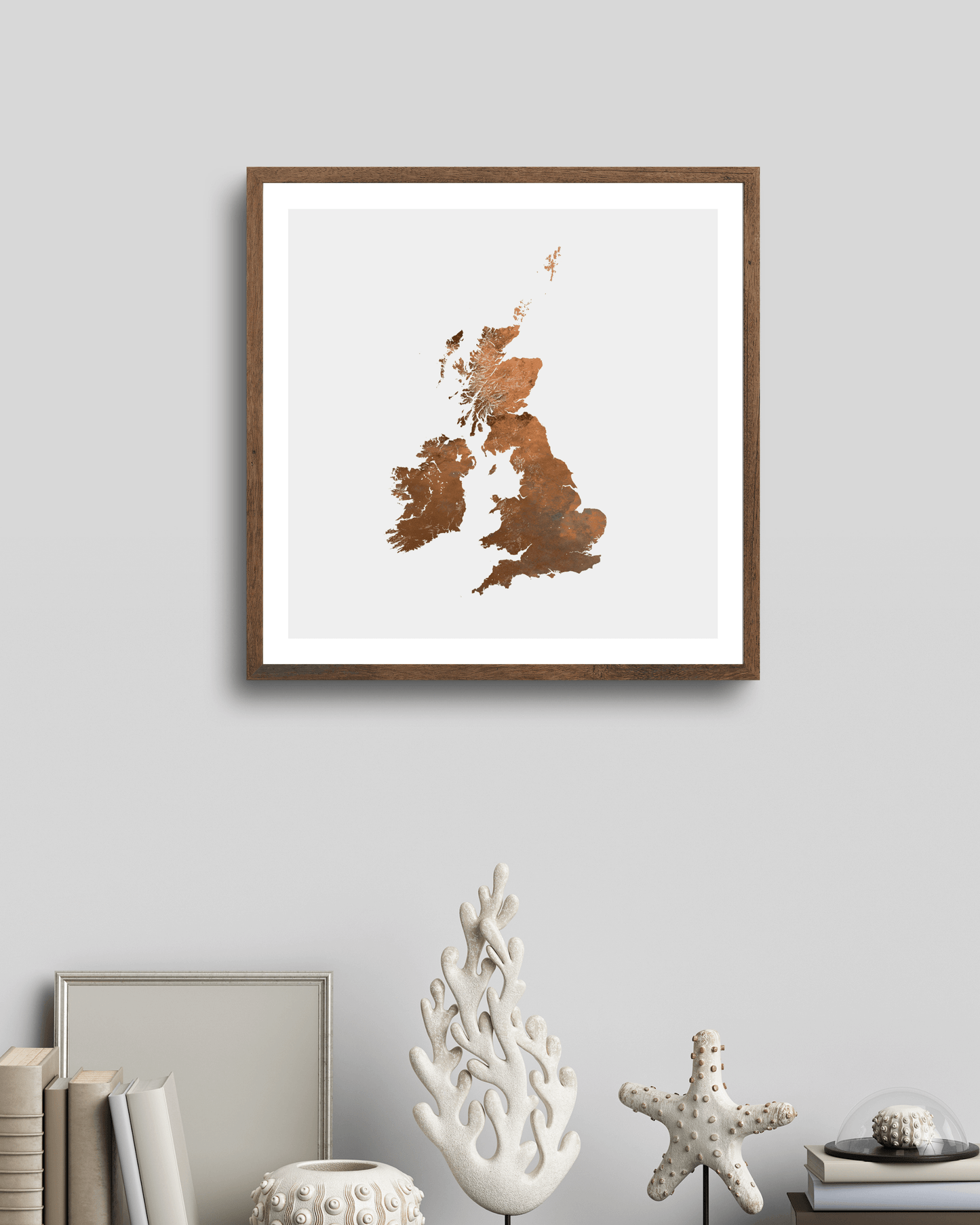 The British Isles - Fine Art Topographical Map