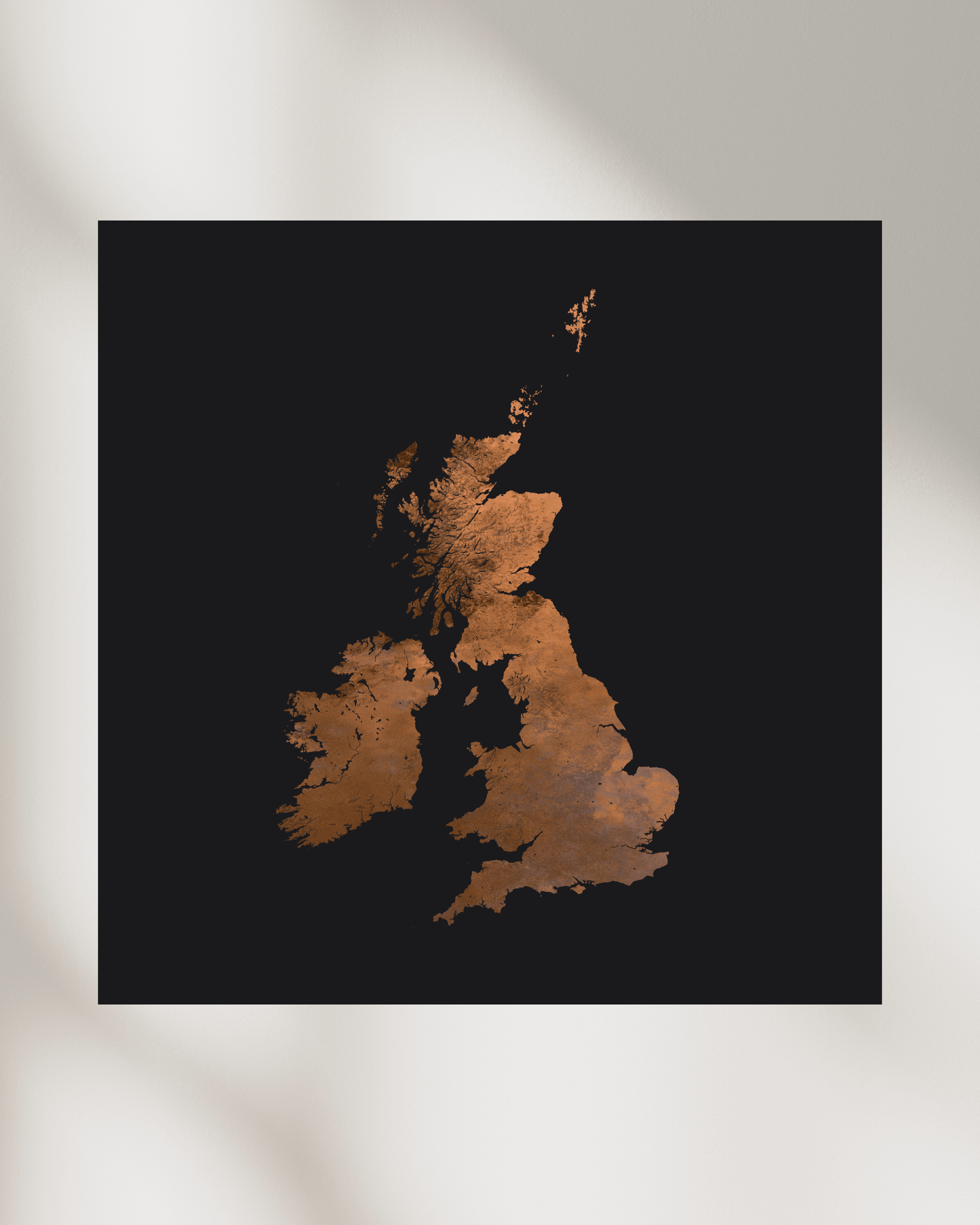 The British Isles - Fine Art Topographical Map