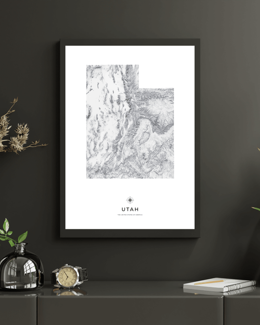 Utah - Fine Art Topographical Map Print