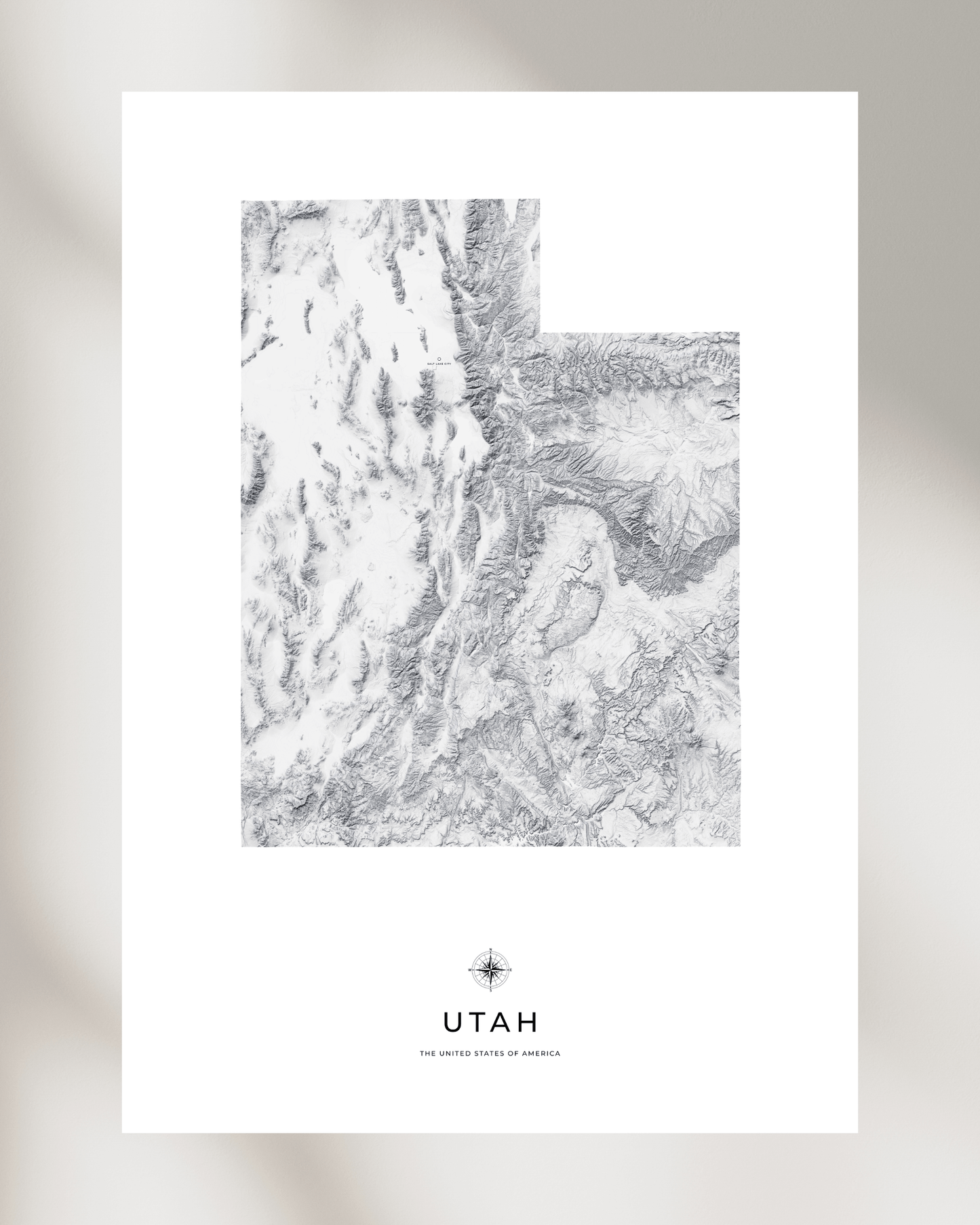 Utah - Fine Art Topographical Map Print