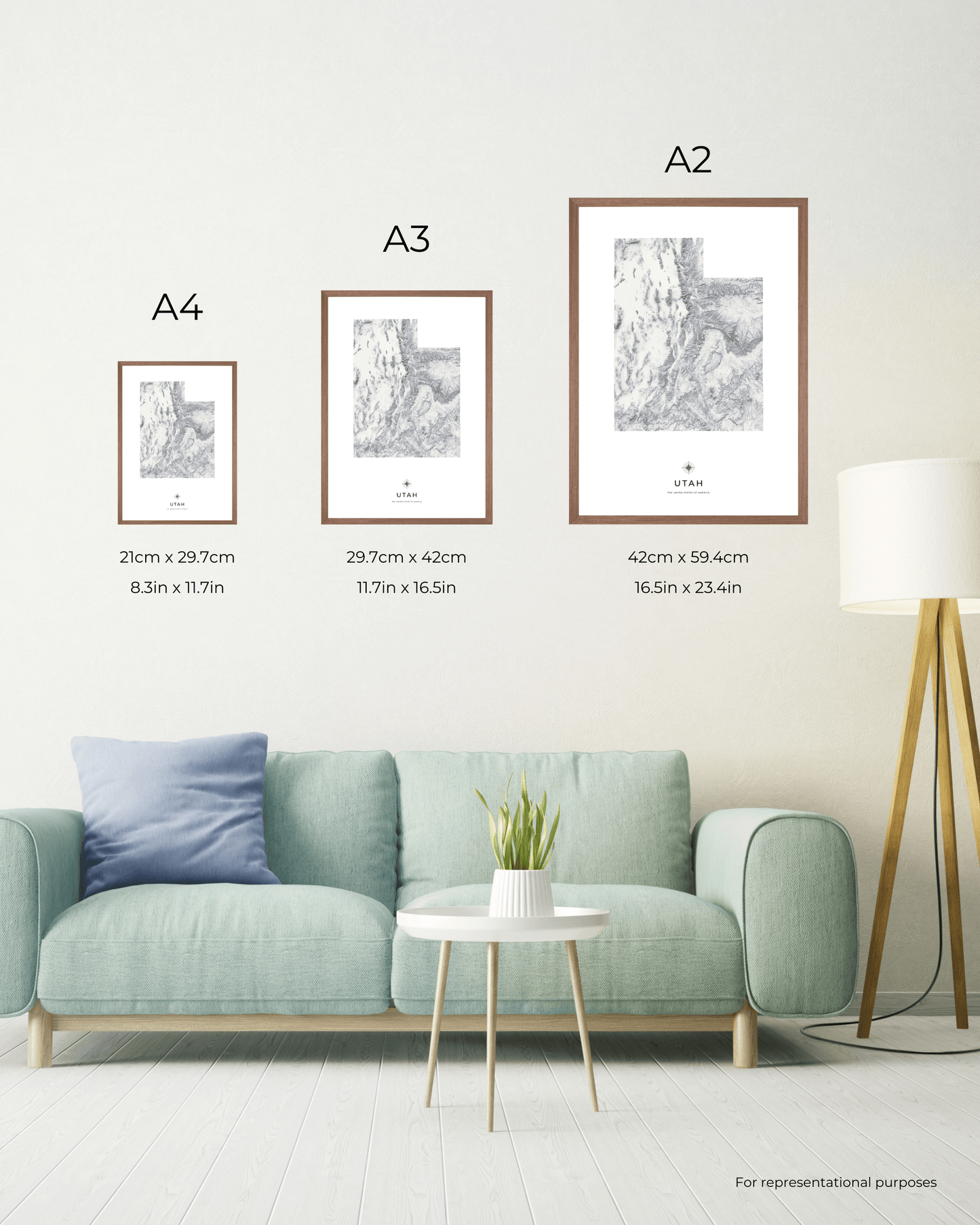 Utah - Fine Art Topographical Map Print