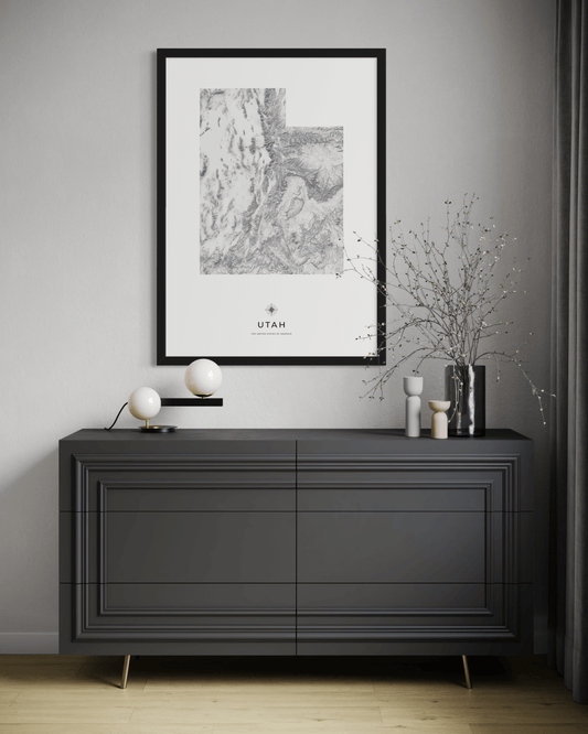 Utah - Fine Art Topographical Map Print