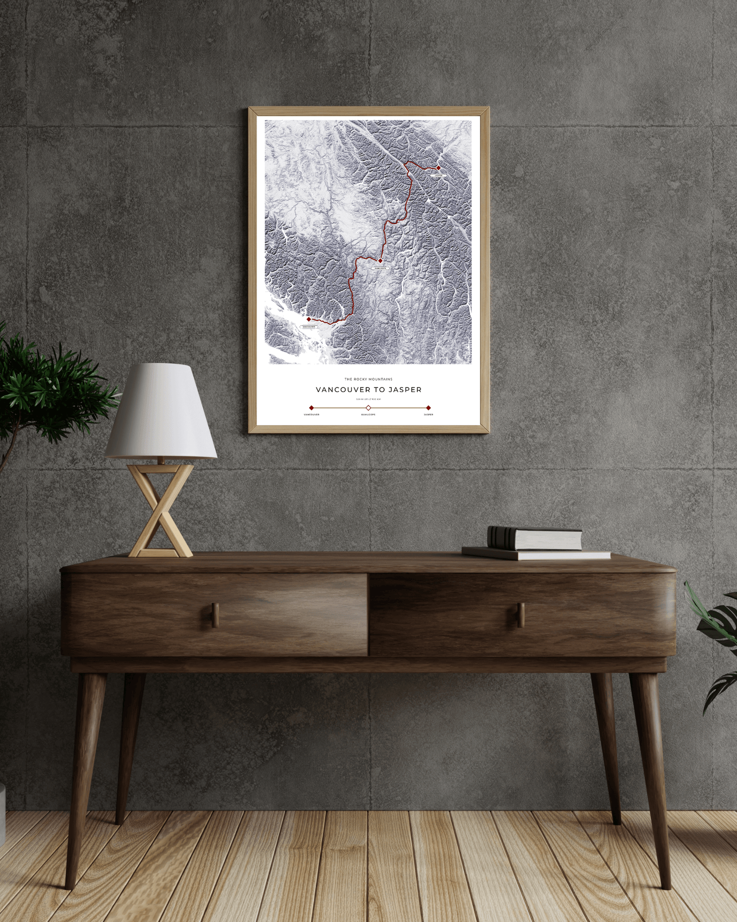 Vancouver to Jasper - The Rocky Mountains Railway Map