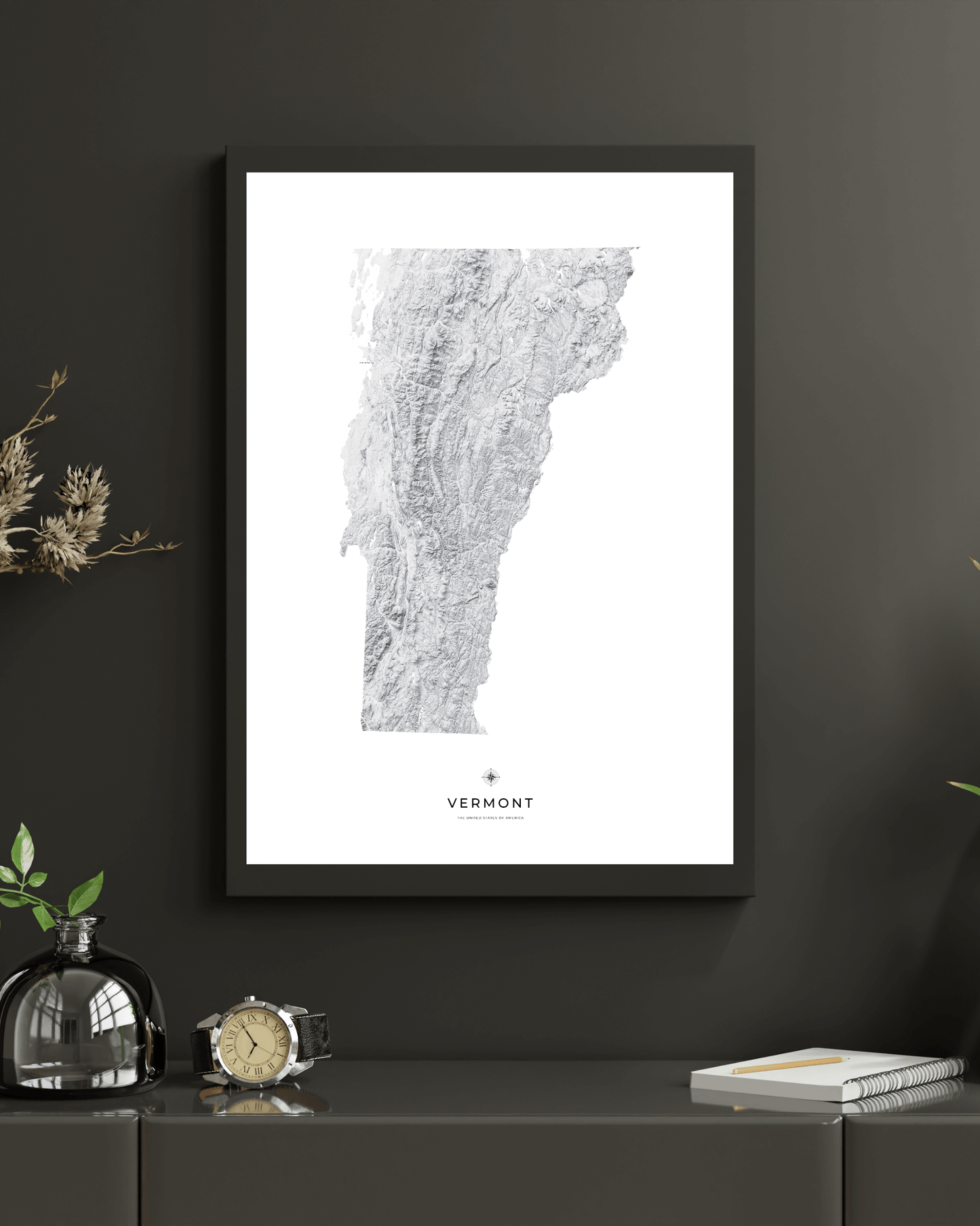 Vermont - Fine Art Topographical Map Print