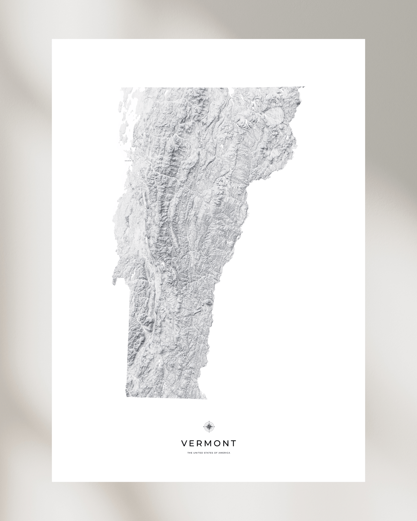 Vermont - Fine Art Topographical Map Print