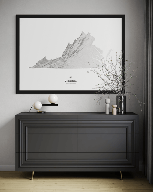 Virginia - Fine Art Topographical Map Print