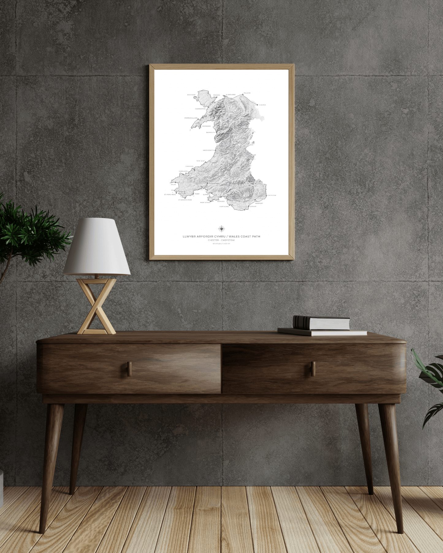 Wales Coast Path - Fine Art Topographical Map Print