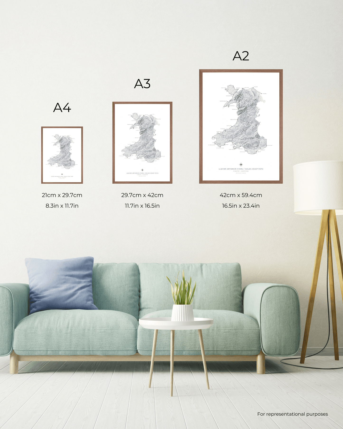 Wales Coast Path - Fine Art Topographical Map Print