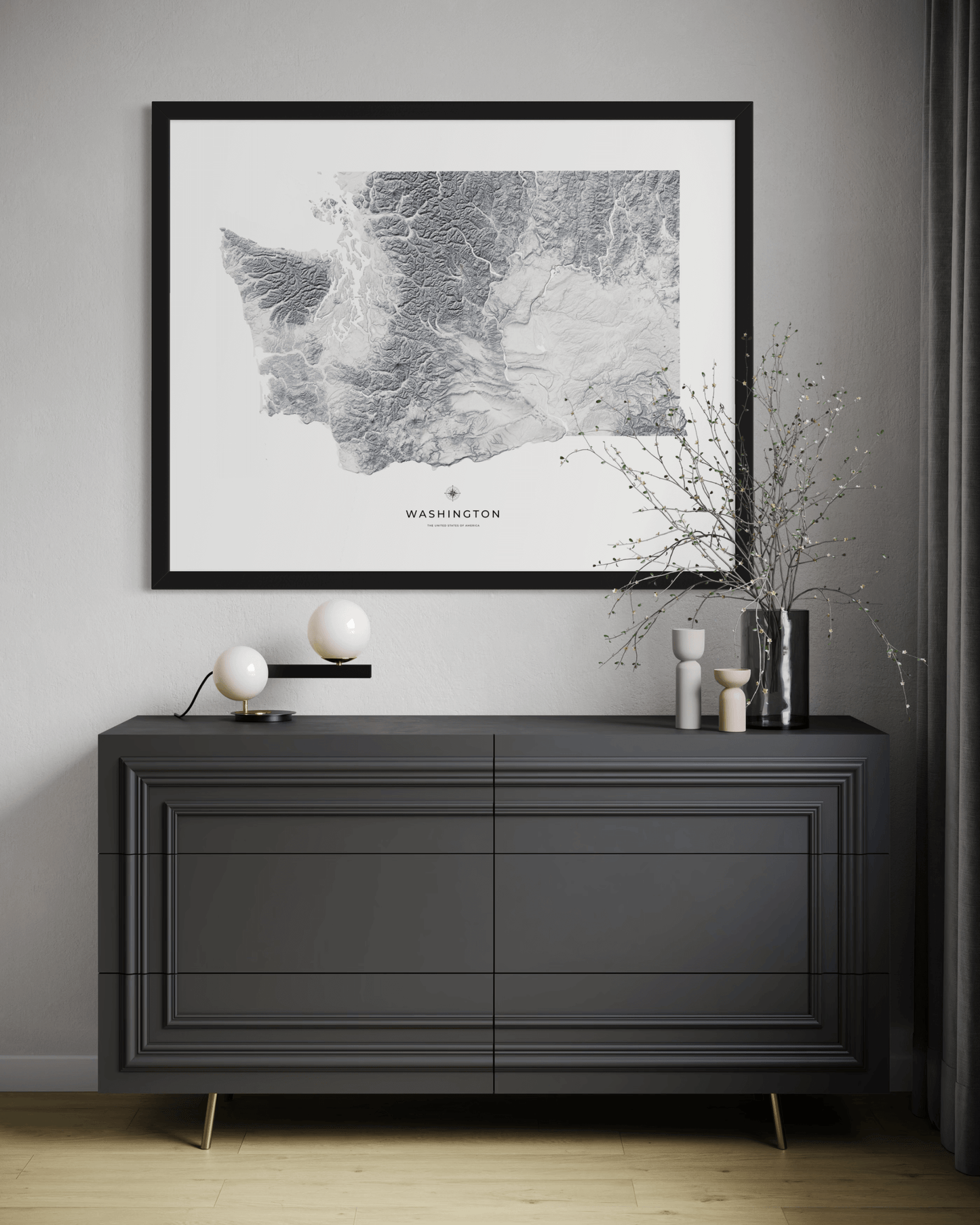 Washington - Fine Art Topographical Map Print