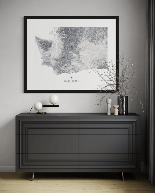 Washington - Fine Art Topographical Map Print