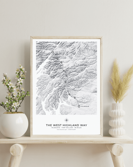 West Highland Way - Route Map Print