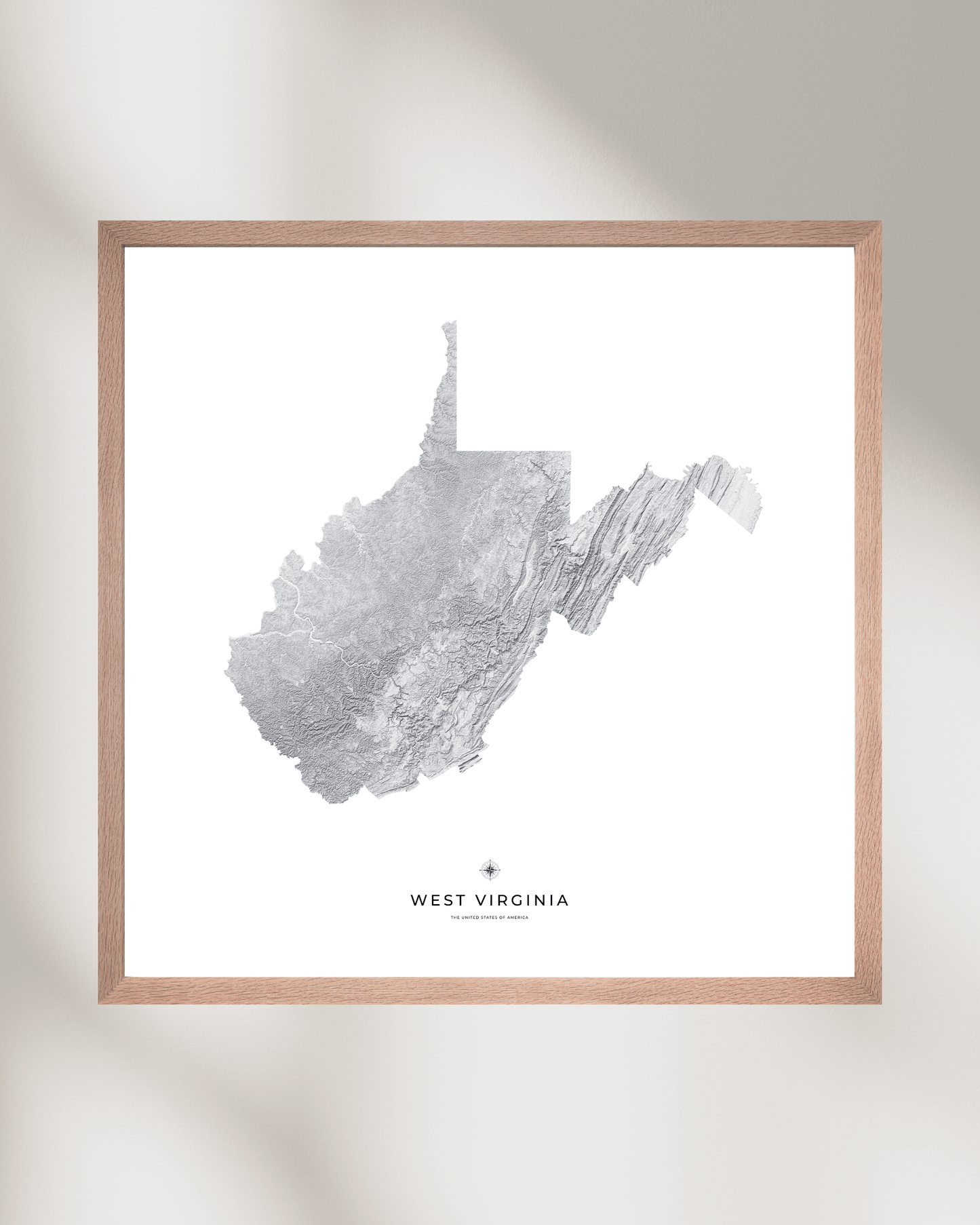 West Virginia - Fine Art Topographical Map Print