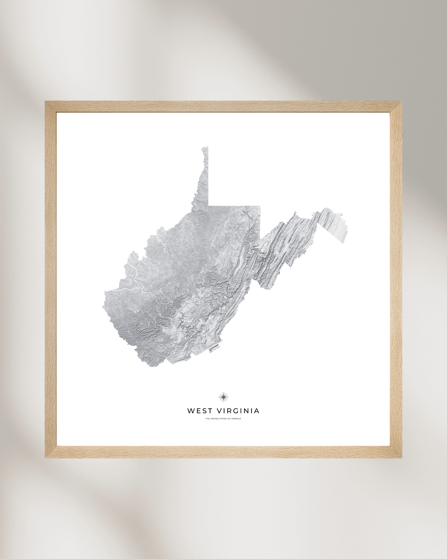 West Virginia - Fine Art Topographical Map Print