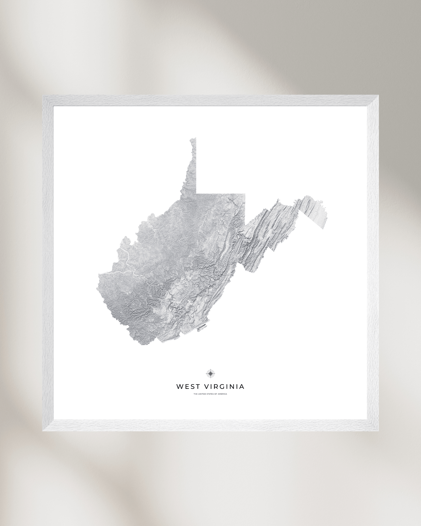 West Virginia - Fine Art Topographical Map Print