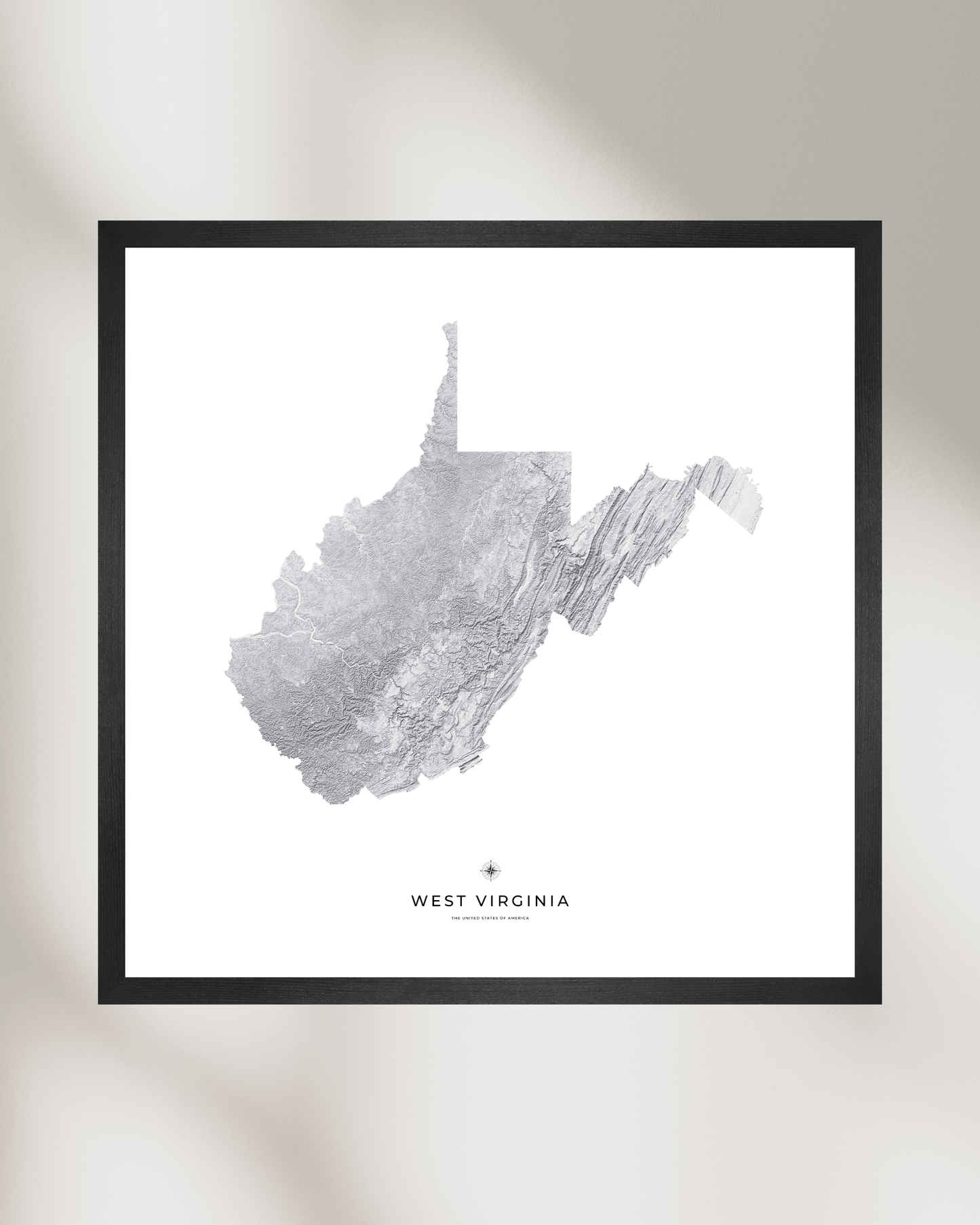 West Virginia - Fine Art Topographical Map Print