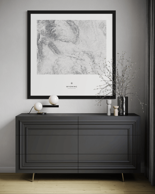 Wyoming - Fine Art Topographical Map Print