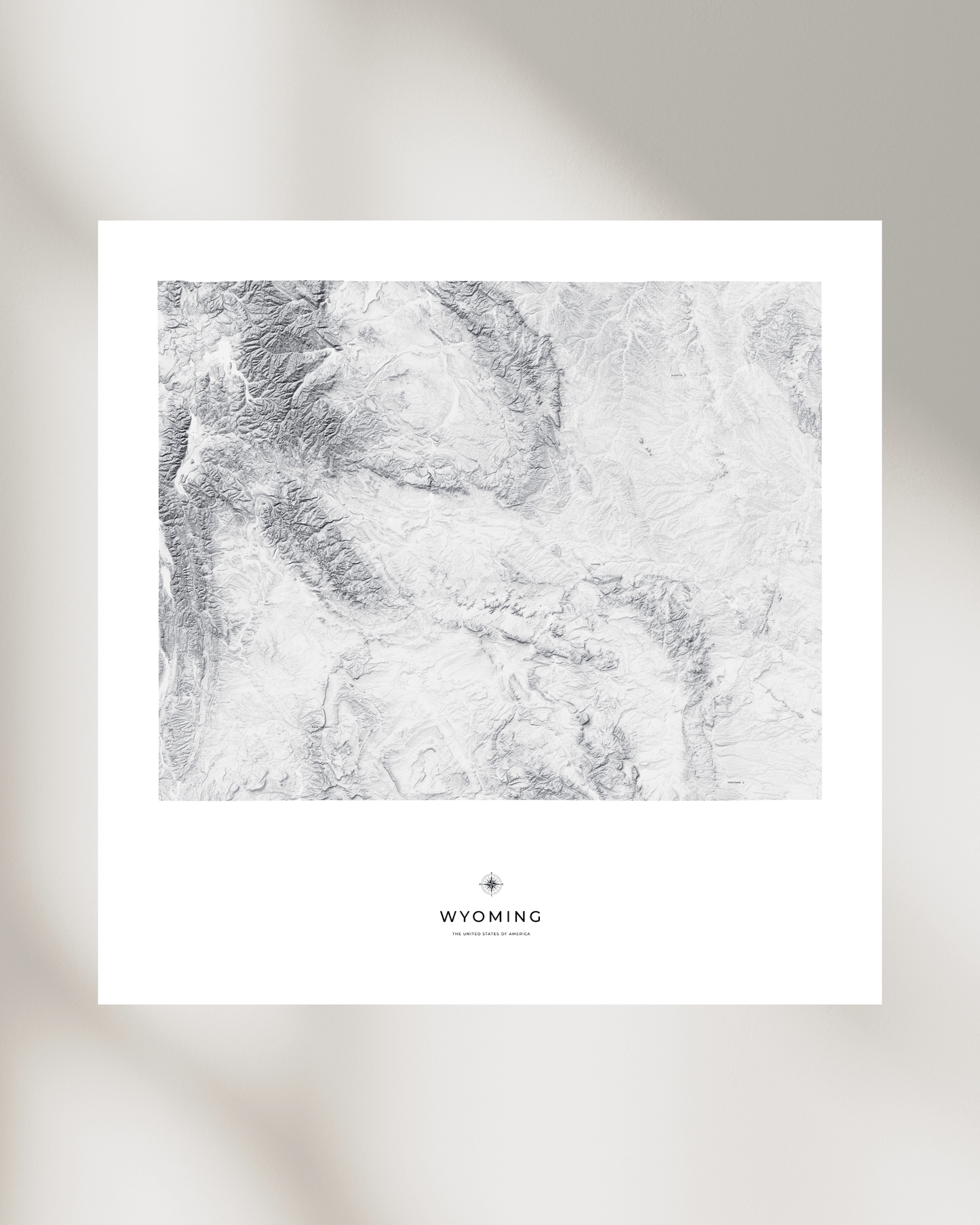 Wyoming - Fine Art Topographical Map Print