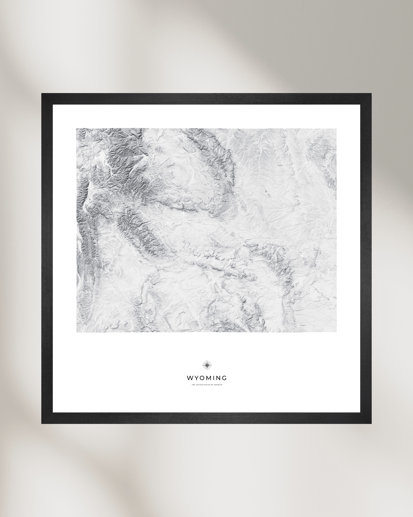 Wyoming - Fine Art Topographical Map Print