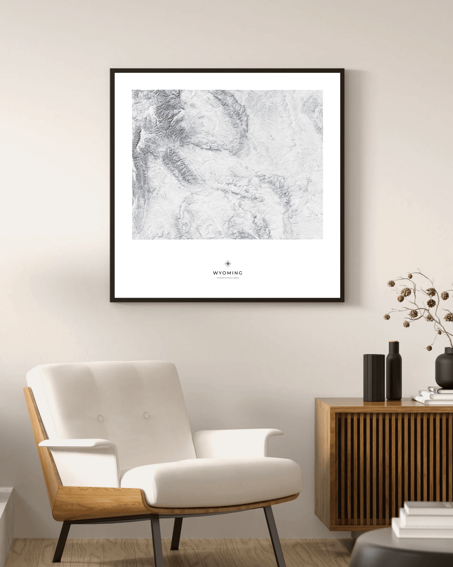 Wyoming - Fine Art Topographical Map Print