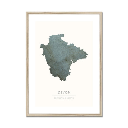 Devon -  Framed & Mounted Map