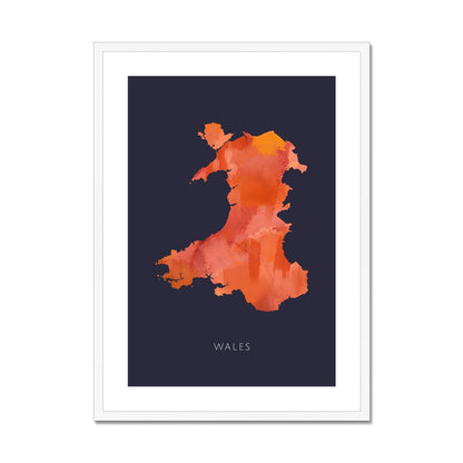 Wales -  Framed & Mounted Map