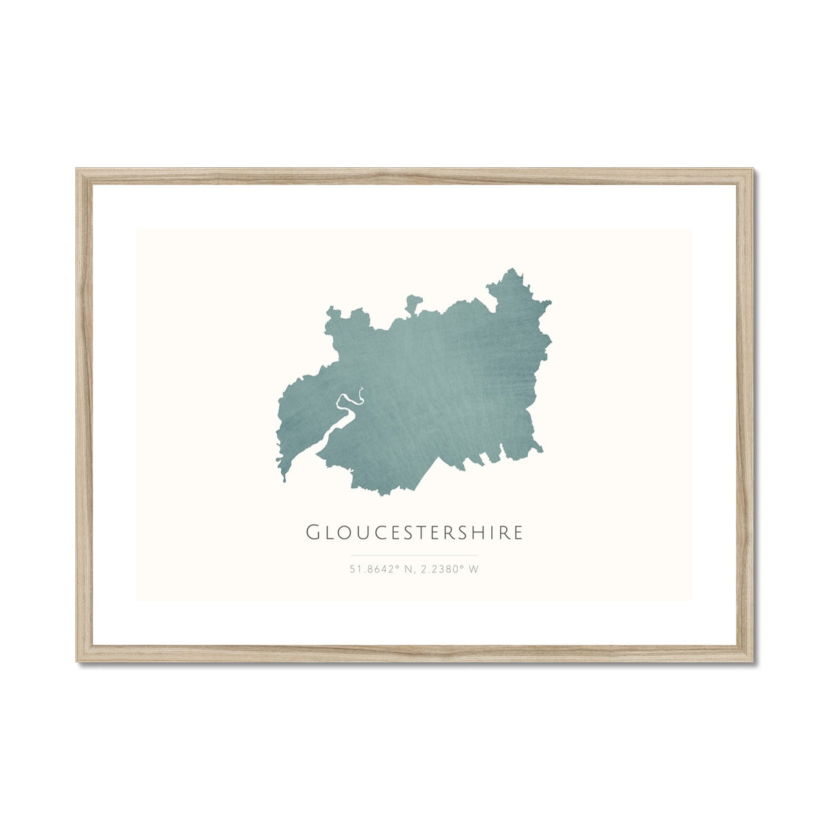 Gloucestershire -  Framed & Mounted Map