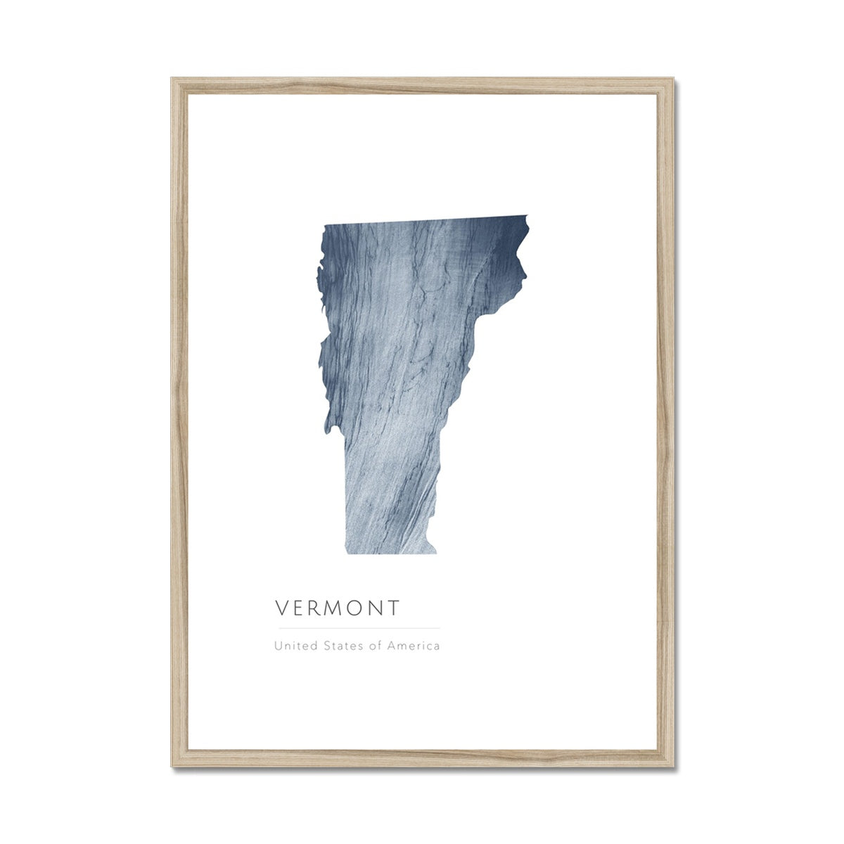 Vermont -  Framed & Mounted Map