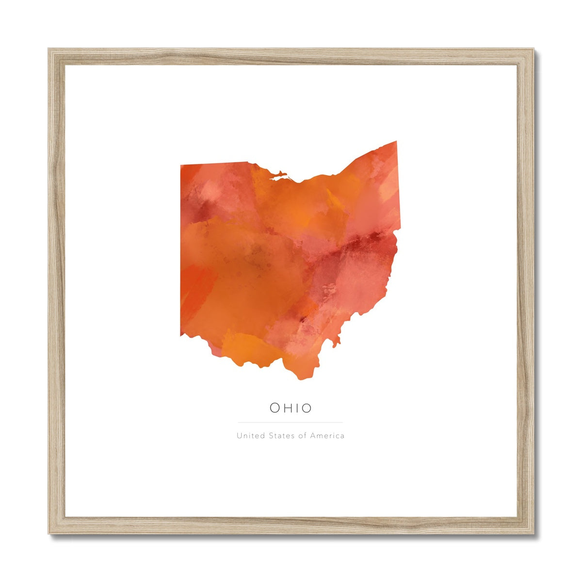 Ohio -  Framed & Mounted Map