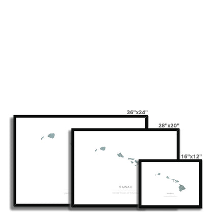 Hawaii -  Framed & Mounted Map