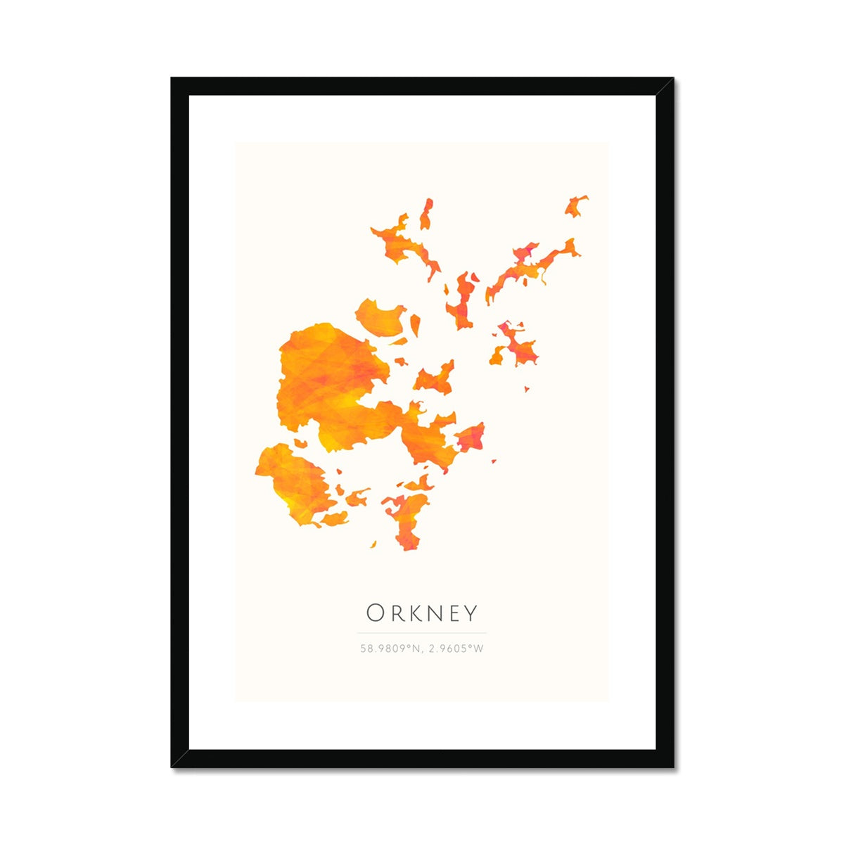 Custom Map for Ruth - Orkney Framed & Mounted Print