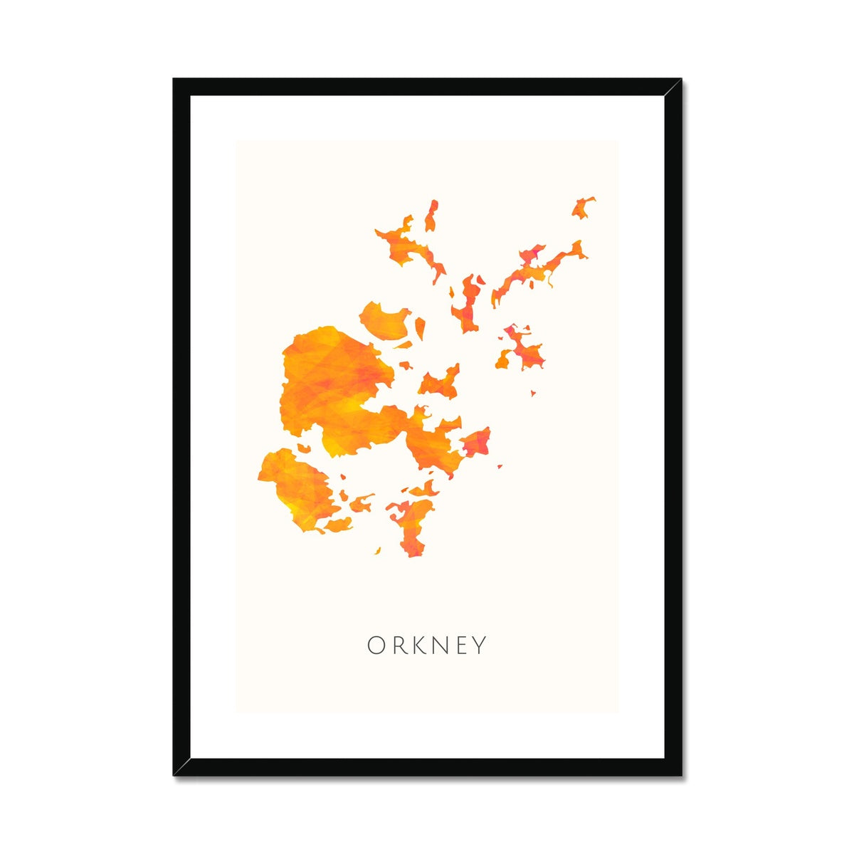 Orkney -  Framed & Mounted Map