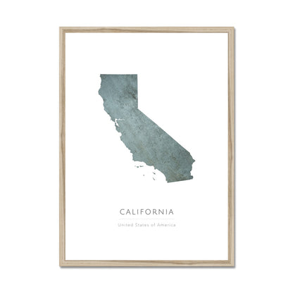 California -  Framed & Mounted Map