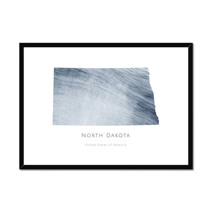 North Dakota -  Framed & Mounted Map