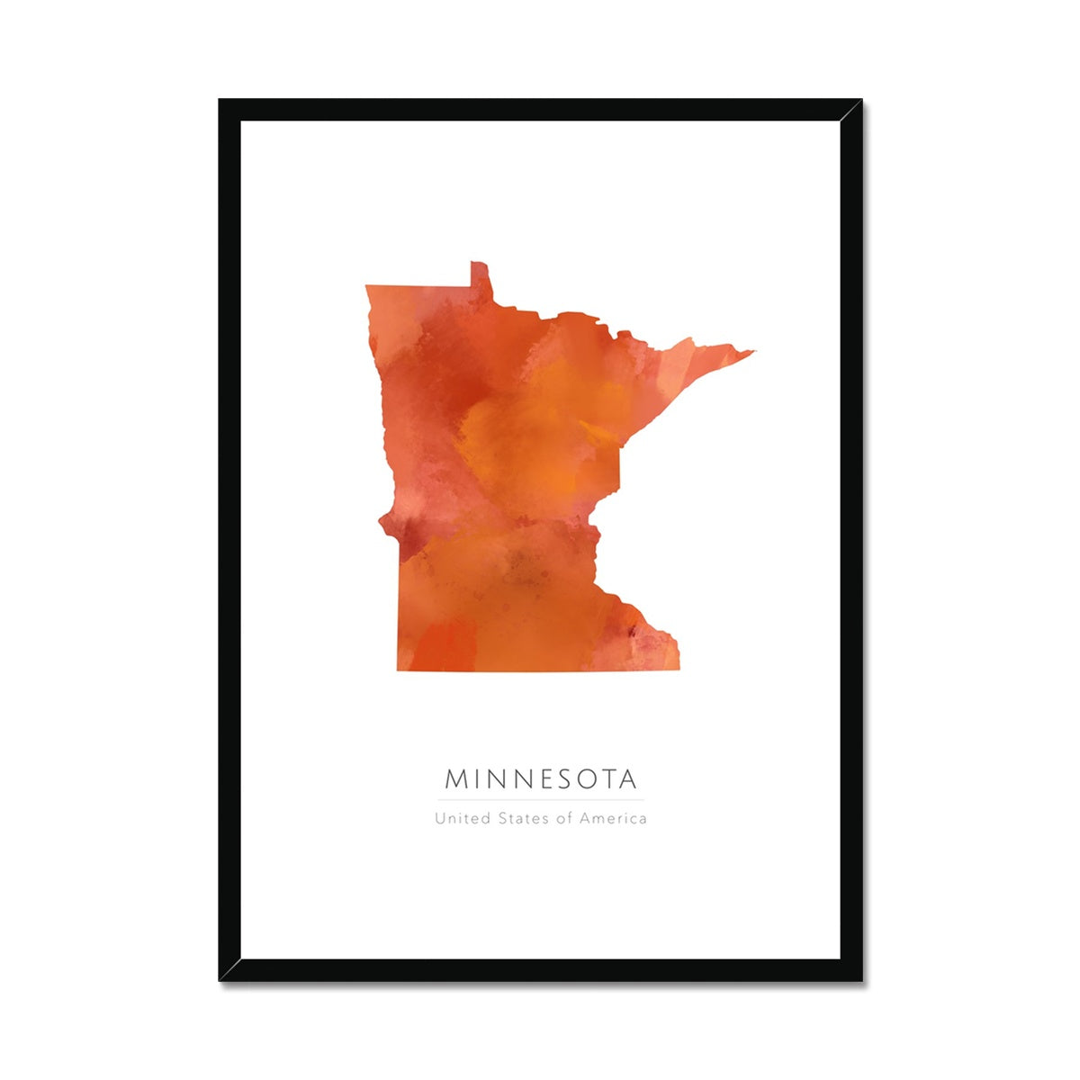 Minnesota -  Framed & Mounted Map