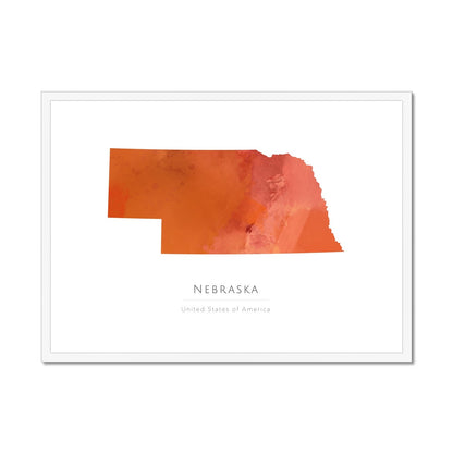 Nebraska -  Framed & Mounted Map